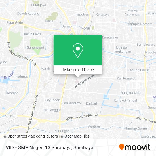 VIII-F SMP Negeri 13 Surabaya map