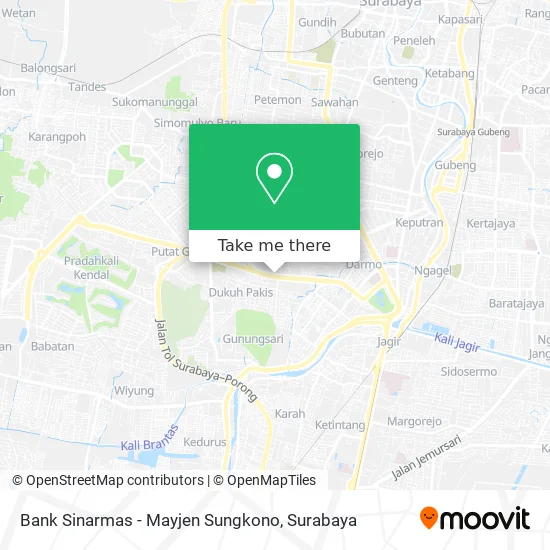 Bank Sinarmas - Mayjen Sungkono map