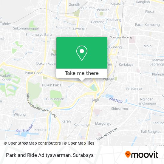 Park and Ride Adityawarman map