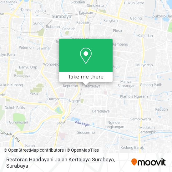 Restoran Handayani Jalan Kertajaya Surabaya map