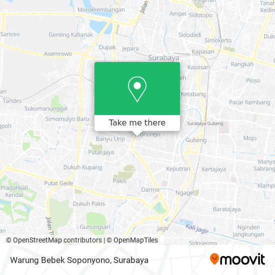 Warung Bebek Soponyono map