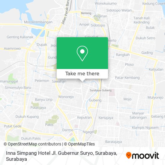 Inna Simpang Hotel Jl. Gubernur Suryo, Surabaya map
