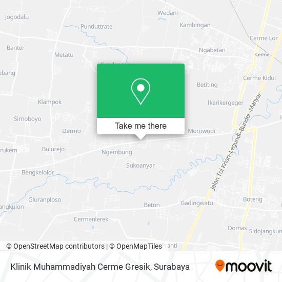 Klinik Muhammadiyah Cerme Gresik map