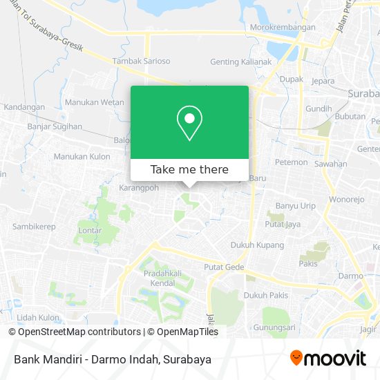 Bank Mandiri - Darmo Indah map