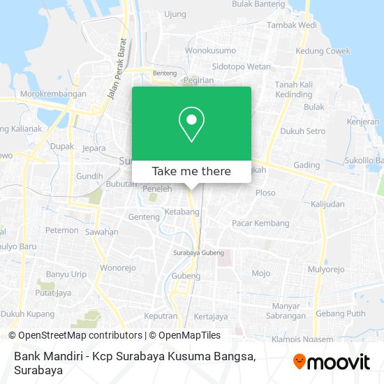 Bank Mandiri - Kcp Surabaya Kusuma Bangsa map