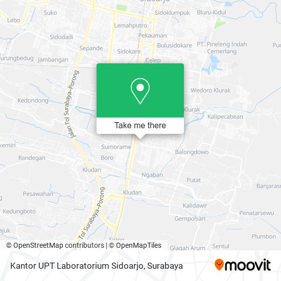 Kantor UPT Laboratorium Sidoarjo map