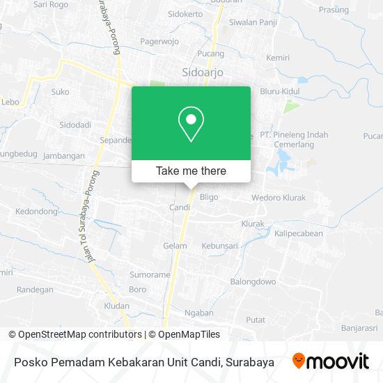 Posko Pemadam Kebakaran Unit Candi map