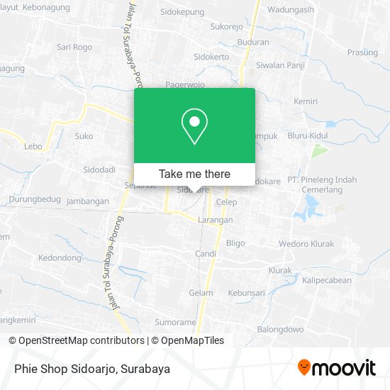 Phie Shop Sidoarjo map