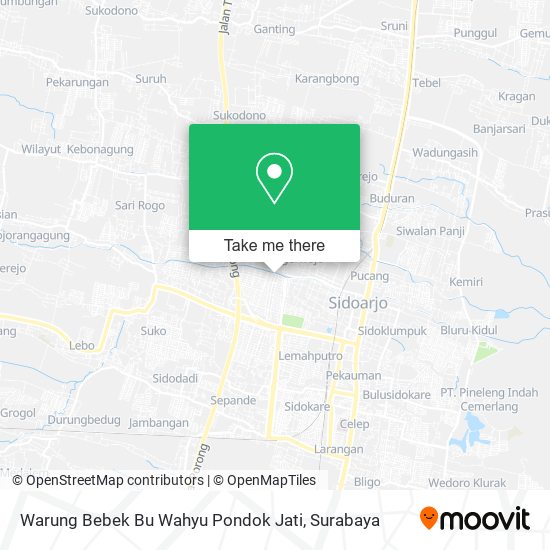 Warung Bebek Bu Wahyu Pondok Jati map