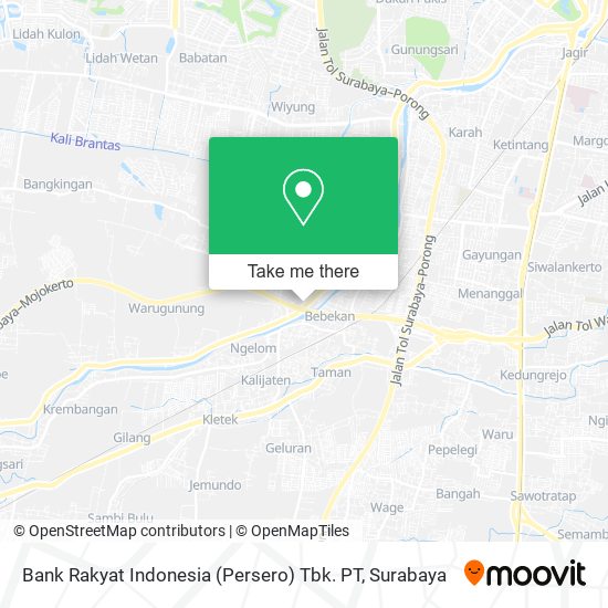 Bank Rakyat Indonesia (Persero) Tbk. PT map