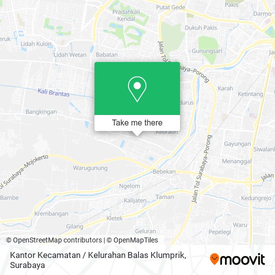 Kantor Kecamatan / Kelurahan Balas Klumprik map