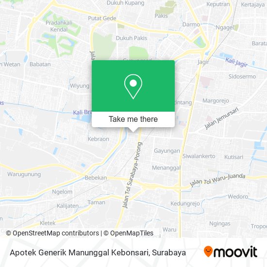 Apotek Generik Manunggal Kebonsari map