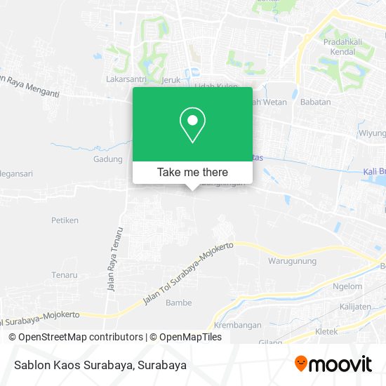 Sablon Kaos Surabaya map
