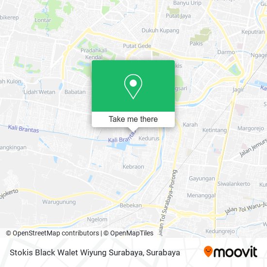 Stokis Black Walet Wiyung Surabaya map
