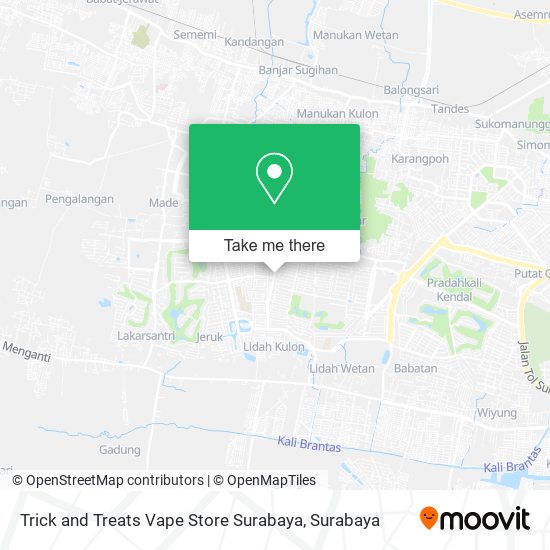 Trick and Treats Vape Store Surabaya map