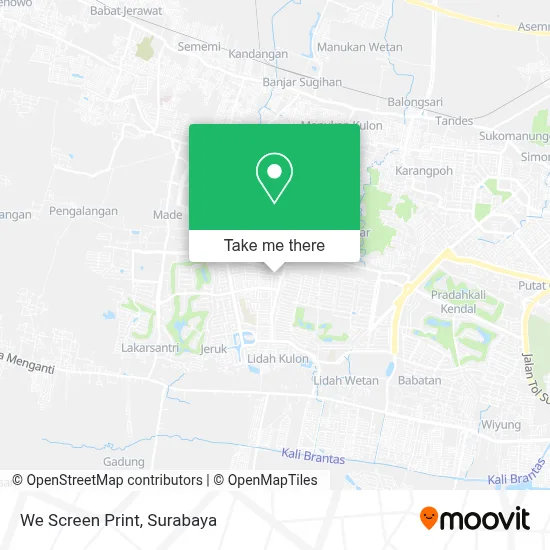 We Screen Print map