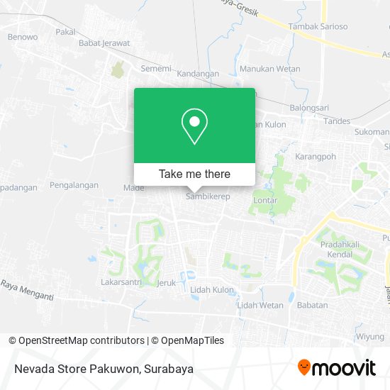Nevada Store Pakuwon map