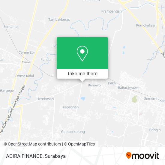 ADIRA FINANCE map