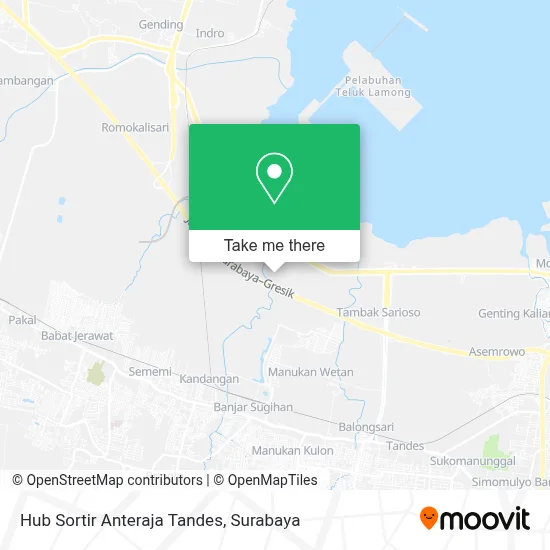 Hub Sortir Anteraja Tandes map