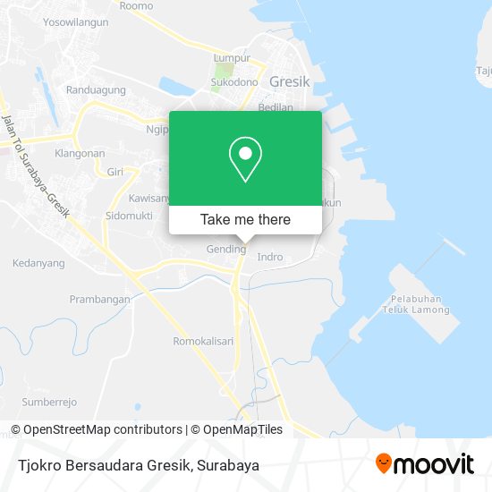 Tjokro Bersaudara Gresik map