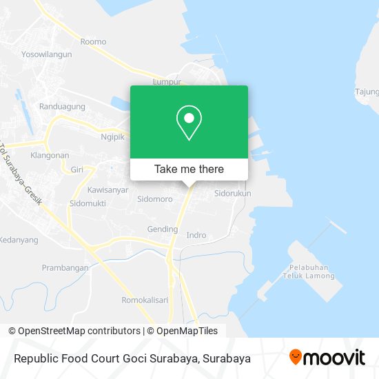 Republic Food Court Goci Surabaya map