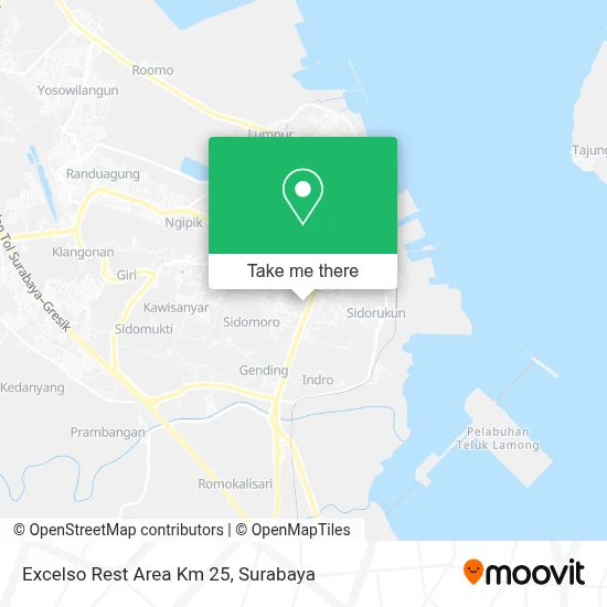 Excelso Rest Area Km 25 map