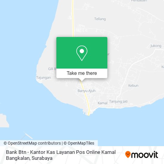 Bank Btn - Kantor Kas Layanan Pos Online Kamal Bangkalan map