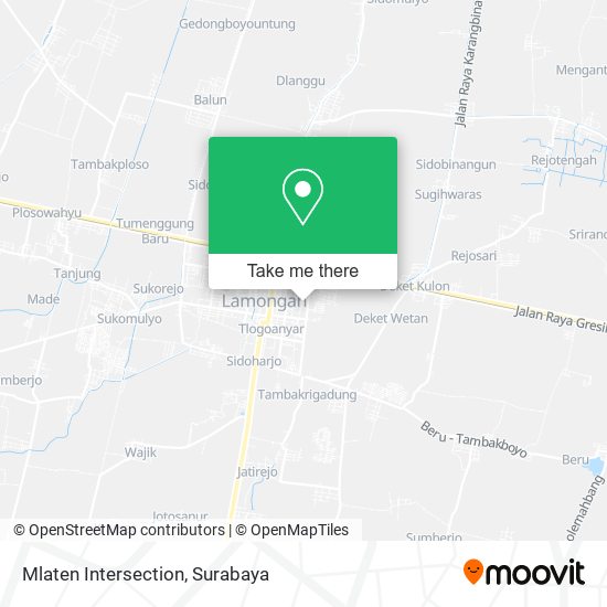 Mlaten Intersection map
