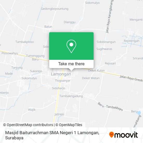 Masjid Baiturrachman SMA Negeri 1 Lamongan map