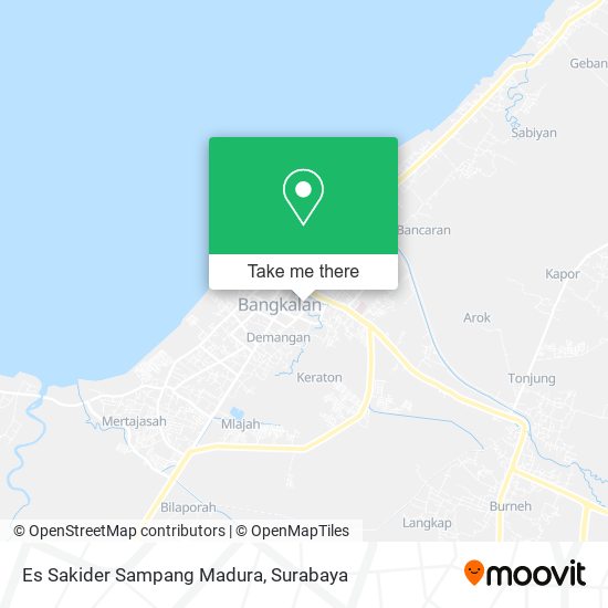 Es Sakider Sampang Madura map