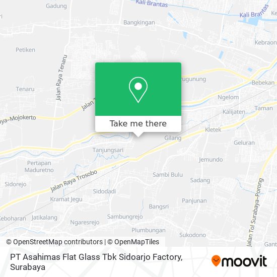 PT Asahimas Flat Glass Tbk Sidoarjo Factory map