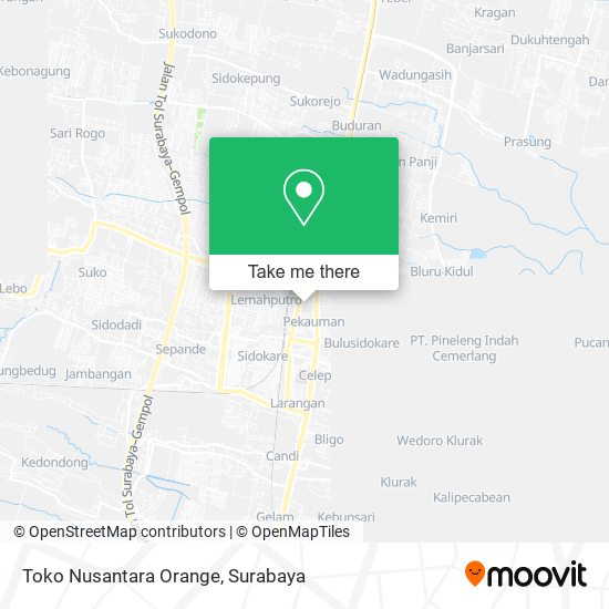 Toko Nusantara Orange map