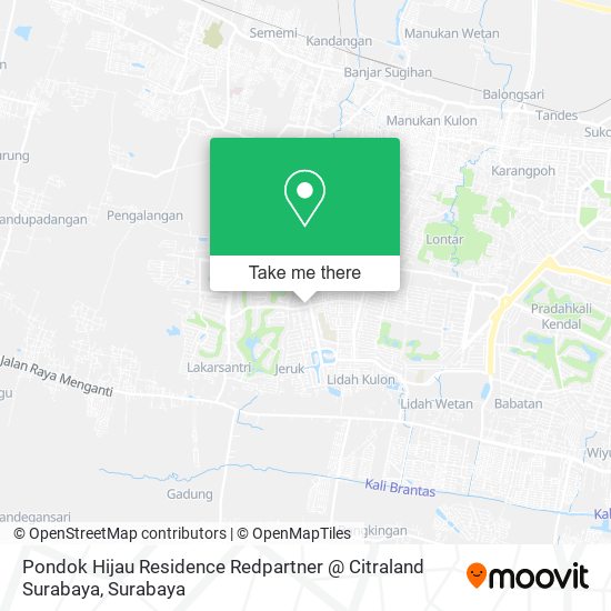 Pondok Hijau Residence Redpartner @ Citraland Surabaya map