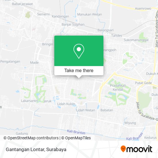 Gantangan Lontar map