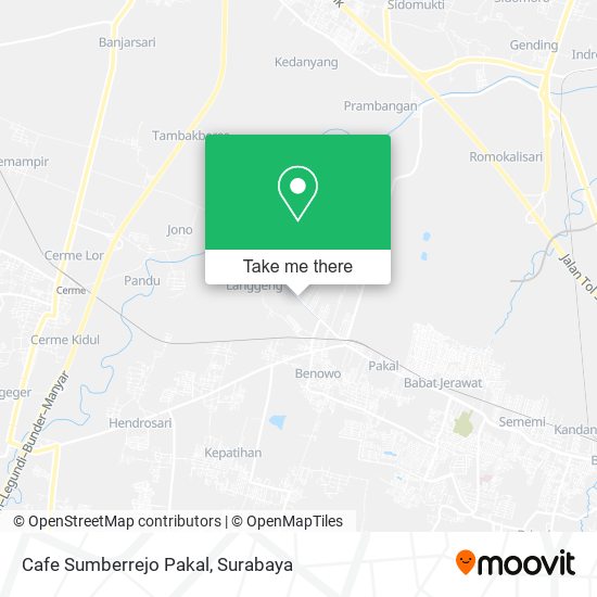 Cafe Sumberrejo Pakal map