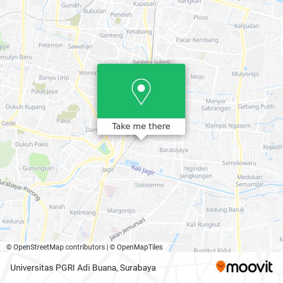 Universitas PGRI Adi Buana map
