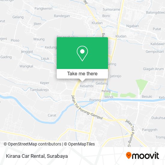 Kirana Car Rental map