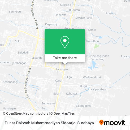 Pusat Dakwah Muhammadiyah Sidoarjo map