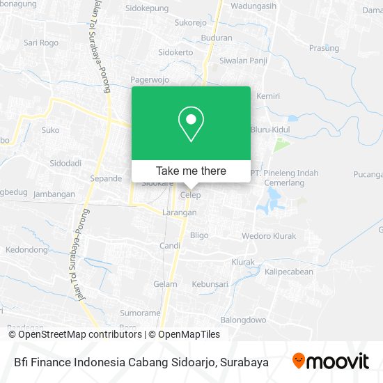 Bfi Finance Indonesia Cabang Sidoarjo map