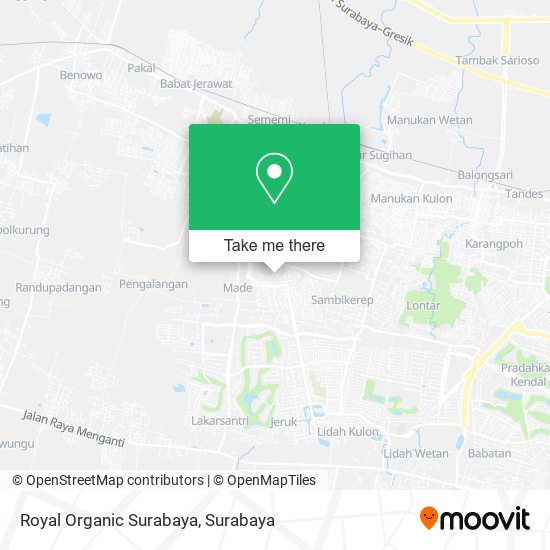 Royal Organic Surabaya map
