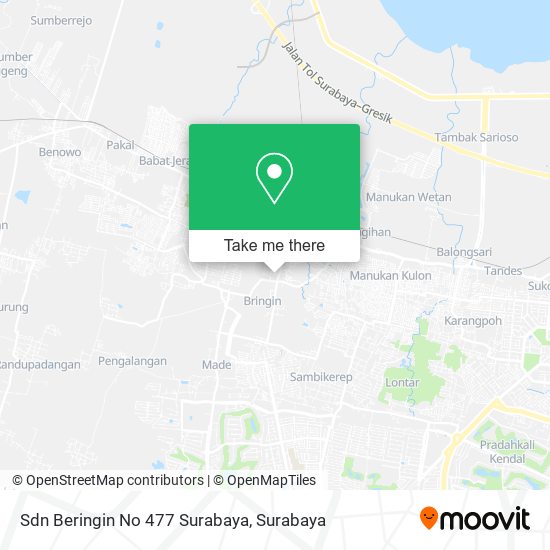 Sdn Beringin No 477 Surabaya map