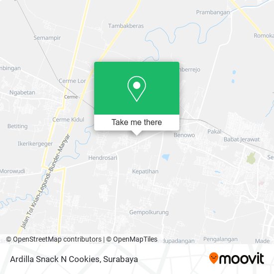 Ardilla Snack N Cookies map