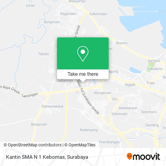 Kantin SMA N 1 Kebomas map