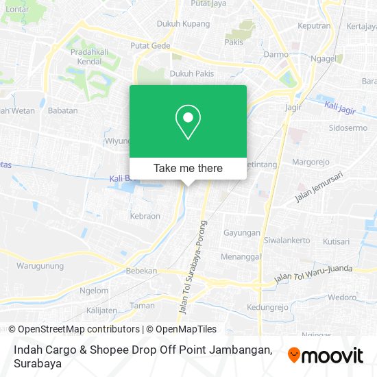 Indah Cargo & Shopee Drop Off Point Jambangan map