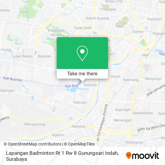 Lapangan Badminton Rt 1 Rw 8 Gunungsari Indah map