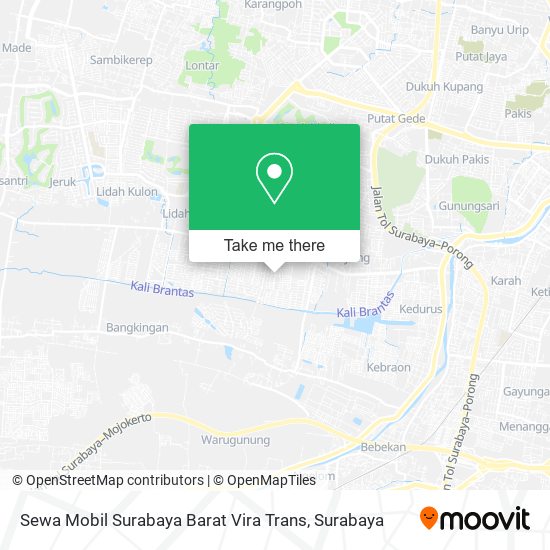 Sewa Mobil Surabaya Barat Vira Trans map