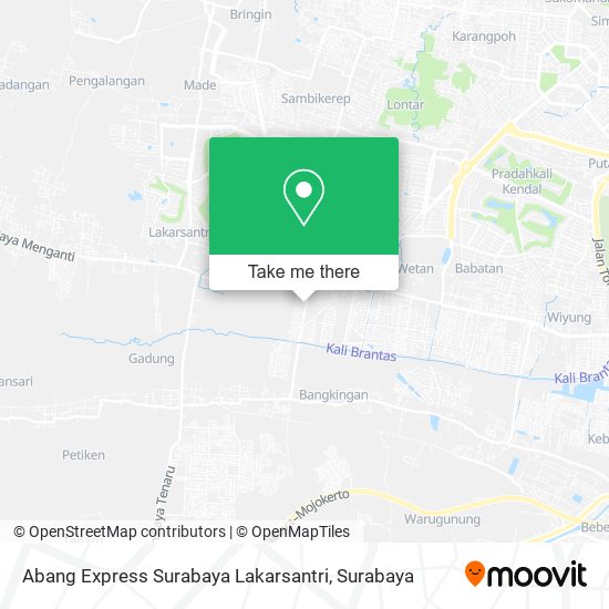 Abang Express Surabaya Lakarsantri map