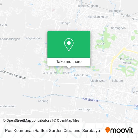 Pos Keamanan Raffles Garden Citraland map