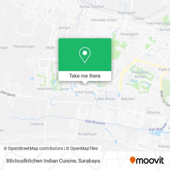 88cloudkitchen Indian Cuisine map