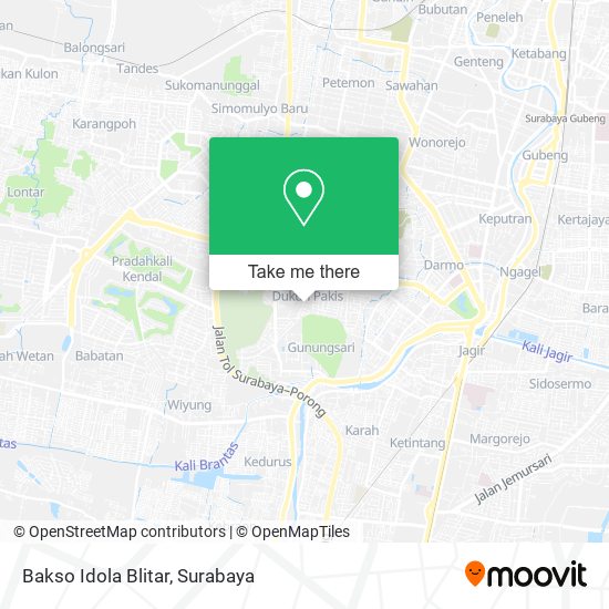 Bakso Idola Blitar map